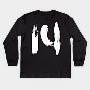 Number 14 Kids Long Sleeve T-Shirt